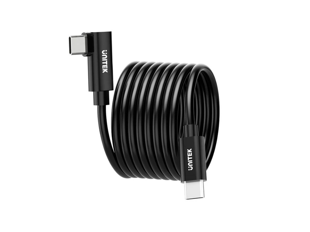 Unitek VR Link Pro USB-C Cable (5Gbps, 60W, 90° Angle) - Qatar Unitek VR Link Pro USB-C Cable (5Gbps, 60W, 90° Angle) - Qatar